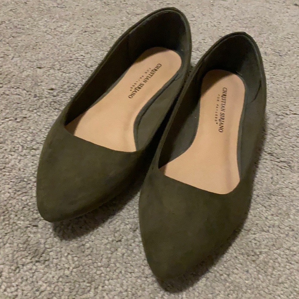 Faux Suede Pointed Toe Flats